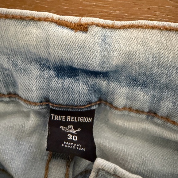 True Religion Light Blue Denim Jeans Waist 30 - Picture 3 of 5